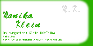 monika klein business card